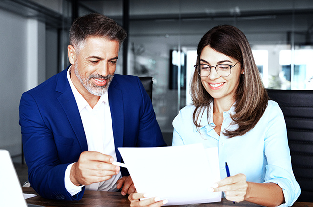 A borrower working with a mortgage professional 